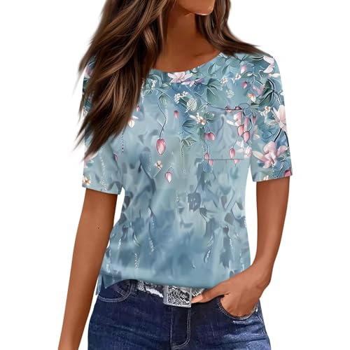 Women Plus Size, Elbow Sleeve Tops V Neck, 1/2 T Shirts for Women, Croft and Barrow Womens Kohls, Tops,