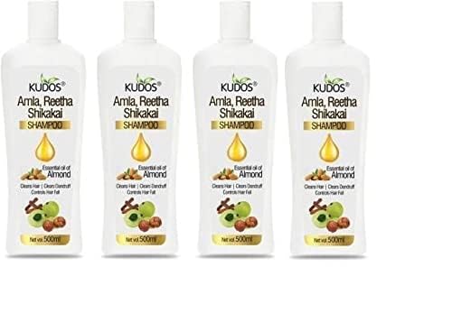 Kudos Amla Reetha Shikakai Shampoo | 500 ML (Pack of 4)