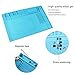 XOOL Heat Resistant Soldering Mat - 932°F Blue Magnetic Silicone Work Mat Large Silicone Soldering Repair Mat for Soldering Iron, Electronics, Phone, Computer, Tablet, Watch Repair (17.79''×11.69'')