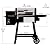 KingChii Electric Wood Pellet Grill & Smoker with Side Shelf, 456 SQ.IN Grill Capacity, 11LB Hopper, with PID Temperature Control (180-425°F) for Backyard Camping Bake and Roast, Black
