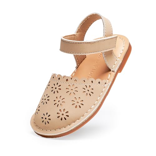 Image of Felix & Flora Toddler Girls Sandals Soft Rubber Princess Flat Shoes Flower Girl Shoes