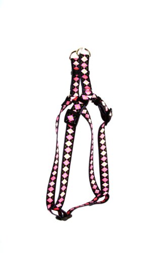 Image of Yellow Dog Design Step-in Harness, Large, Pink Argyle