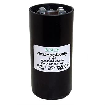 430-516 uF x 220/250 VAC - BMI Start Capacitor # 092A430B250CE7A - Made in the USA