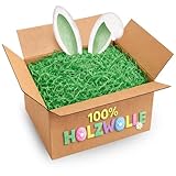 Doubleyou Geovlies & Baustoffe Ostergras Grün 1kg | Holzwolle 100%...