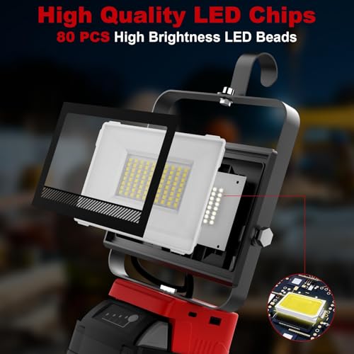 Lampe de camping portable rechargeable tête réglable ABS robuste
