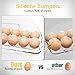 SMRCAD Egg Holder for Fridge, Automatic Steady Rolling Egg Container with Soft Bumpers & Handle for Refrigerator, Stackable Fridge Organizers and Storage with Lid