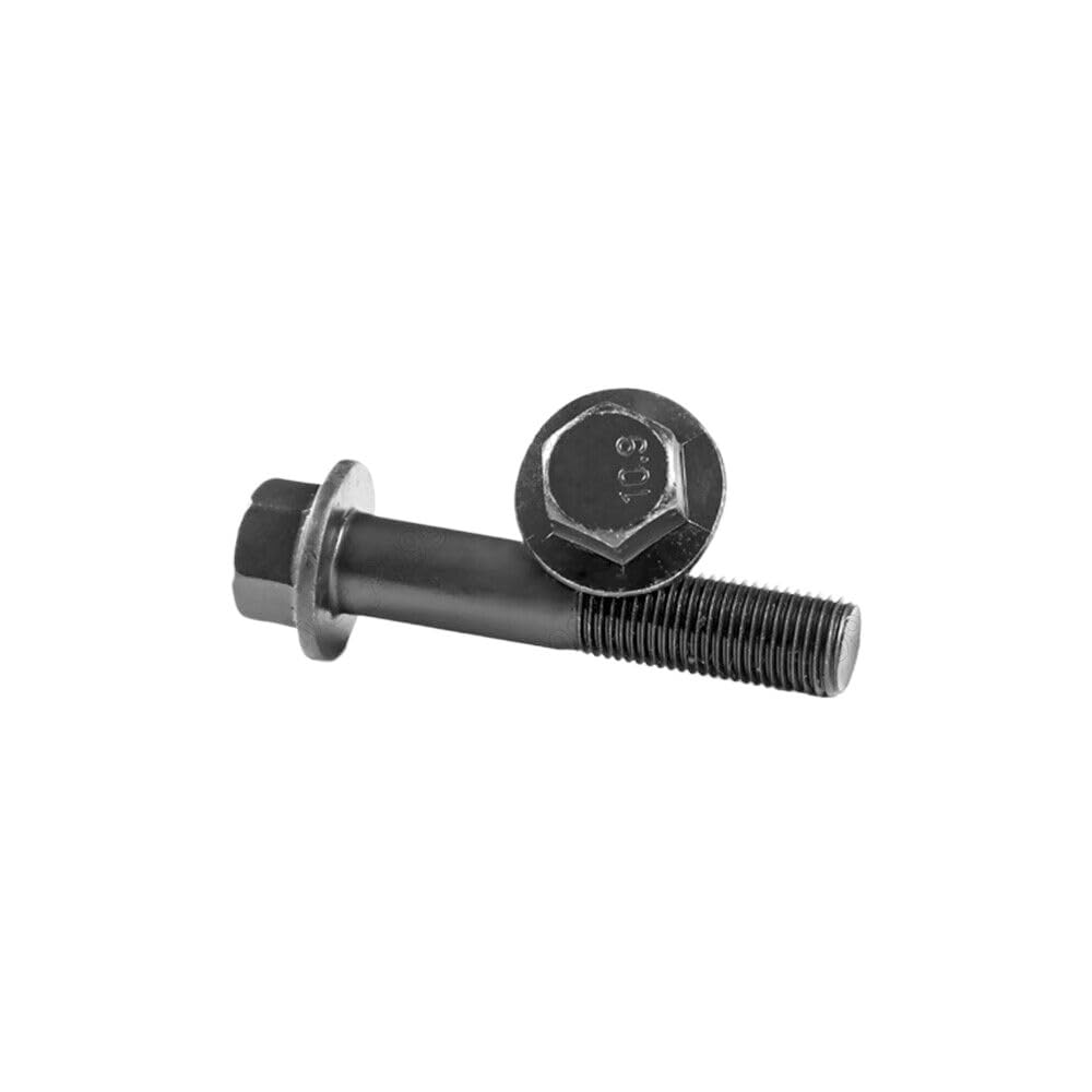 Hardware,Bolts,Black 10.9 Steel Fine Thread Hexagon Flange Head Bolts Screws M10 M12 M14 M16(M16 x 2 x 65 mm 2pcs)