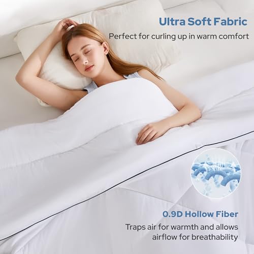 BEDLORE Comforters King Size Duvet Insert, All Season Down Alternative King Comforter, Ultra-Soft Quilted Bed Comforter with Corner Tabs, Machine Washable, Grey 90×102 Inches by BEDLORE - Image 2