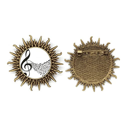 Broche notes de musique métal clé de sol accessoire veste et haken pour sac à dos