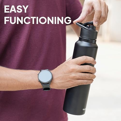Image of CELLO Pluto Quick Boil Stainless Steel Electric Kettle 1.5L + Sippa Steel Water Bottle 1000ml Combo | Double Wall Cool Touch Outer Body, Auto-Shut Off Protection |Electric Kettle For Boiling Hot Water