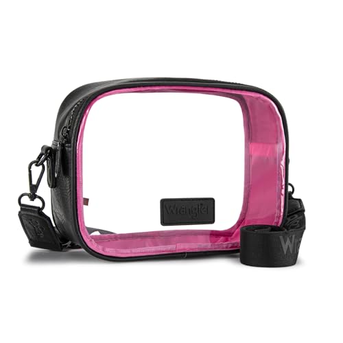 Image of Wrangler Clear Bag for Stadium Events Crossbody Purse for Concerts, Sports | Stadium Approved Clear Bag for Sports,Concerts|See Through Bag|0.4mm Thickened PVC|Waterproof|Lightweight
