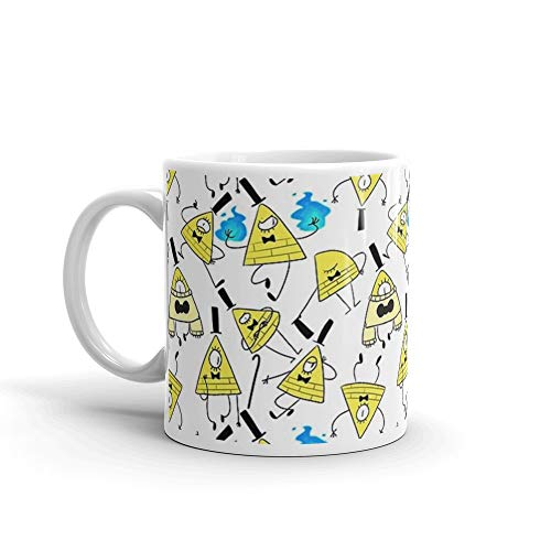 Bill Cipher Pattern. 11 Oz Ceramic Coffee Mugs With C-Shape Handle, Comfortable To Hold. 11 Oz Classic Coffee Mugs, C-Handle And Ceramic Construction