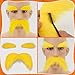 Yellow Mustache and Eyebrows, Funny Cosplay Costume Accessories, Reusable Stick-on Fake Beard Mustaches Bushy Eyebrows for Dressup Day Halloween Party Favors Men Women 1
