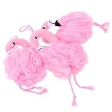 3 Pezzi Palla da Bagno Fenicottero Rosa, Morbida PE