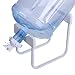 3-5 Gallon Water Jug Stand with 1pcs White Dispenser Valve and 1pc Dustproof Plug, Non Slip Water Stand with Food Grade Fast Flow Water Spout for 55MM Non Threaded Crown Top Water Jugs, White