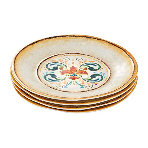 Gourmet Art 12-Piece Tuscany Heavyweight and Durable Melamine Dinnerware Set, Service for 4. Includes Dinner Plates, Salad Plates and Bowls. for Indoors Outdoors Use and Everyday Use. - Thumbnail 2