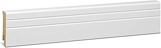 KGM Sockelleiste Neo - Weiß folierte MDF Fußbodenleiste - Maße: 2400 x 16 x 58 mm