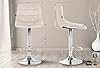 CLP Taburete De Bar Jerry Tapizado En Terciopelo I Silla De Cocina Moderna, Giratoria con Reposapiés & Base Metálica, Color:Crema, Color del Marco:Cromado #1