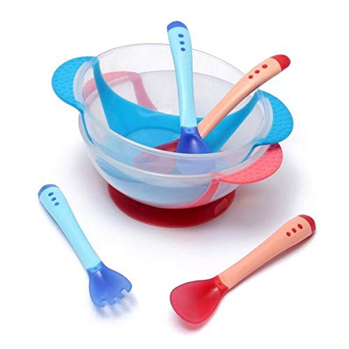 Kit Stoviglie Set Pappa Posate per Bambini Morbide...