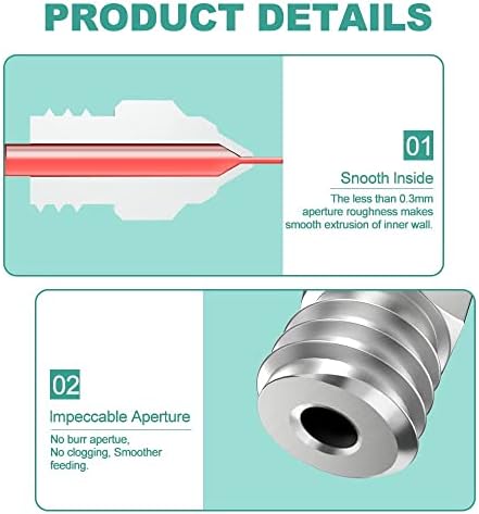 Creality Official 3D Printer MK-HF Nozzles 5pcs for Ender 3 S1 Ender-3 S1 Pro CR-6 SE CR-6 Max Sermoon V1 Pro Ender-2 Pro CR-200B CR-5 Pro H(CT-380) CR-10