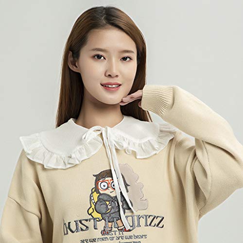 Shawl for Doll Fake Collar Female Ruffled Trim Detachable Half Shirt Scarf2
