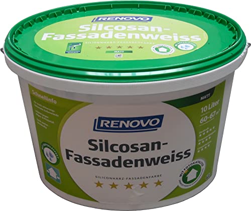 Preisvergleich Produktbild RENOVO,Silcosan-Fassadenweiß, 10 Liter,10 l