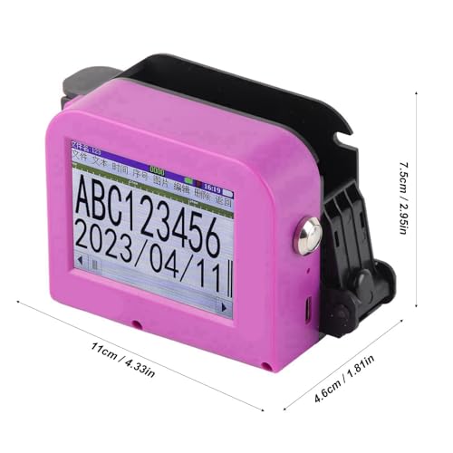 Impressora portátil a jato de tinta para 100 idiomas, impressora a jato de tinta de 1200 mAh com tel