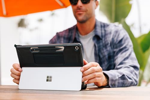 Image of Urban Armor Gear UAG Surface Pro 12 inch Case, Scout Feather-Light Rugged Heavy Duty Protection Cover Designed for Surface Pro 1st Edition 12 inch (2025) with Handstrap & Surface Pen Holder - Black
