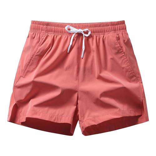 Shorts deportivos hombre color sólido elásticos miniatura 1