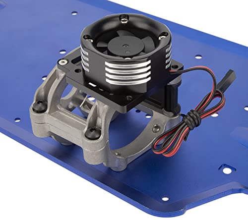 Image of DKKY RC Motor Cooling Fan Heatsink 21000 RPM for Traxxas 1 /8 4WD Sledge Motor with LED Light, Black