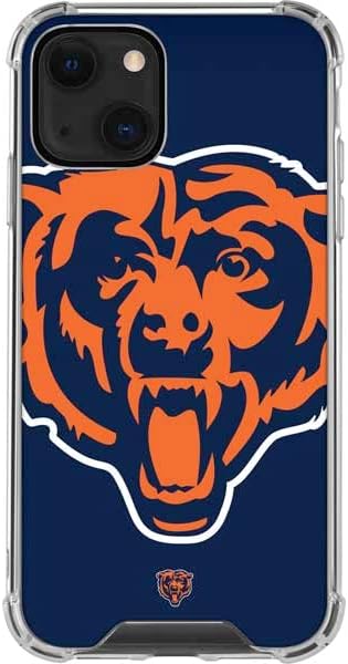 Skinit Funda transparente compatible con iPhone 15, diseño de logotipo grande de los Chicago Bears de la NFL con licencia oficial de los Chicago