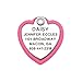 LuckyPet Pet ID Tag - Heart Frame Tag - Dog & Cat Tags - Deeply Engraved - Size: Large, Stainless Steel Tag, Neon Pink Plastic Frame