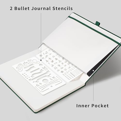 RETTACY Caderno pontilhado B5 com 96 páginas, papel livre de ácido 100 g/m², caderno de anotações, e