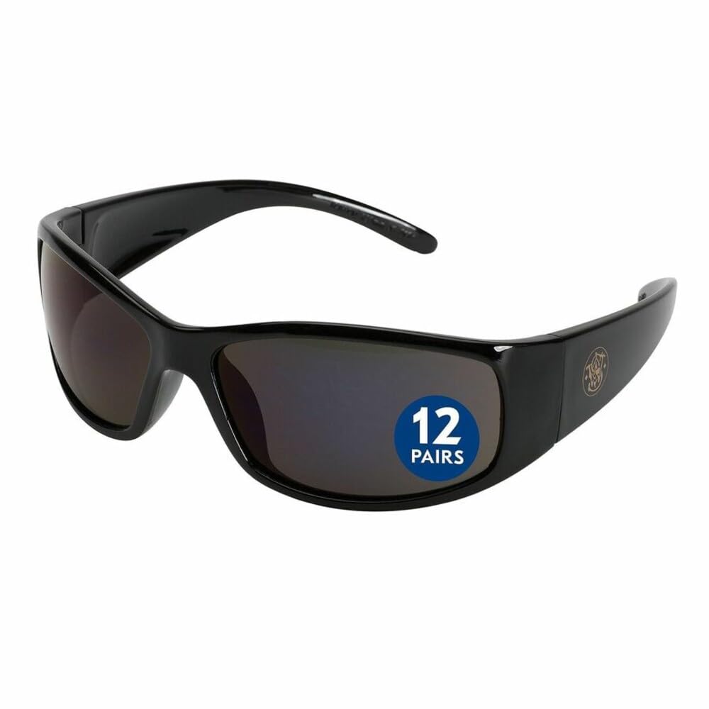 Elite™ Safety Glasses (21303), Smoke Lenses, Black Frame, Unisex Sunglasses for Men and W…