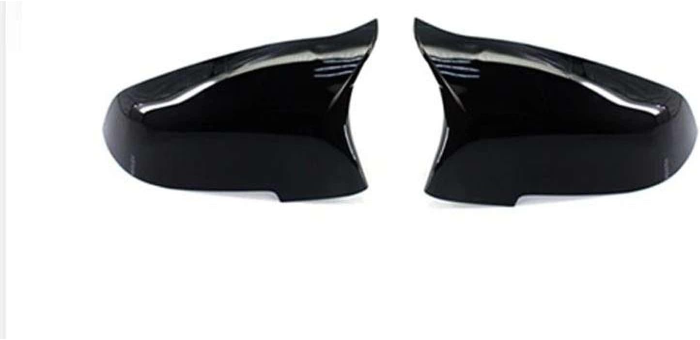 車用グロスブラックプラスチック製ペア ミラーカバー、BMW 5シリーズ F10 F18 2014-2016 Mスタイルアクセサリー用
