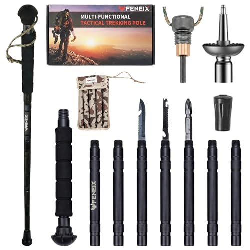Collapsible Hiking Sticks – 8-Section Aluminum Walking Sticks for Men, Seniors, and Outdoor...