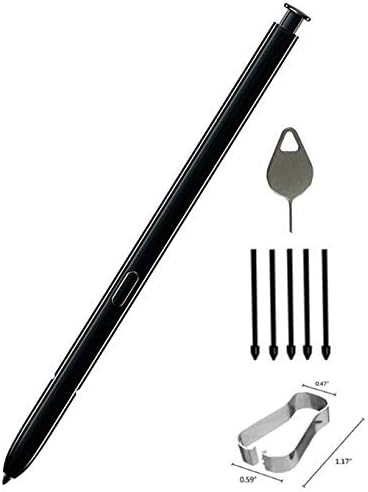 Galaxy Note 10 Pen Replacement (Without Bluetooth) Stylus Touch S Pen for Galaxy Note 10 Note10 Plus Note 10+ 5G Stylus Touch S Pen +Tips/Nibs+Eject Pin (Black)