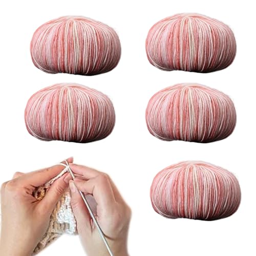 Hilo de algodón degradado multicolor para tejer bufandas y manualidades 7