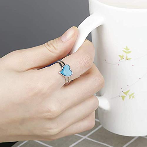 Childrens Mood Jewelry Turtle & Heart Adjustable Mood Rings Color Changing Child Ring for Kids Boys Girls4