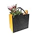KULIVING® Filztasche Einkaufstasche Damen Shopper mit Henkel | Anthrazit / Orange, 35x20x30 cm Groß | Korbtasche aus Filz auch als Strandtasche Kaminholzkorb Flaschenträger