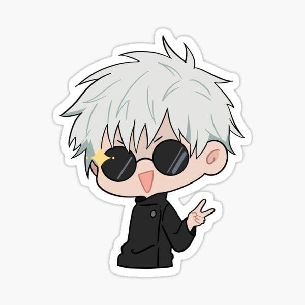 Image of Pack of 15 Cute Stickers for Laptops /Mobiles /Guitar /Journal etc. (Cute Gojo)