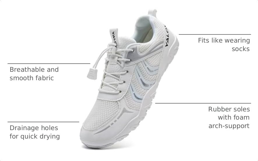 Image of YALOX Water Shoes Men's Women's Swim Shoes Outdoor Beach Barefoot Quick-Dry Aqua Pool Socks Swimming Yoga Surfing Exercise