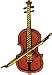 Violin with Bow - Embroidered Iron on Patch