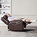 Watson & Whitely Genuine Leather Power Recliner Chairs for Adults, Wall Hugger RV Recliner with Power Headrest & Charging Ports, Electric Recliner Sofa Chair for Living Room, Dark Brown