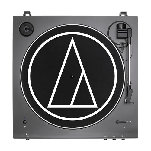 Audio-Technica at-LPGO-BT Fully Automatic Wireless Belt-Drive Turntable (Gun-Metal/Black) - Thumbnail 2