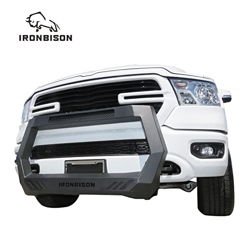 Image of IRONBISON Bull Bar Fit 2019-2024 Dodge Ram 1500 (Exclude Rebel & TRX Trim /2019-2024 Ram 1500 Classic /2020-2022 Ram 1500 Diesel models) Front Bumper Grille Brush Guard Compatible with Front Sensor