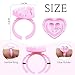 Glue Rings for Eyelash Extensions Lash Disposable Lash Glue Rings for Beauty Salons Holder Fanning Cups Eyelash Extension Supplies(1000 Pcs,Heart Style)