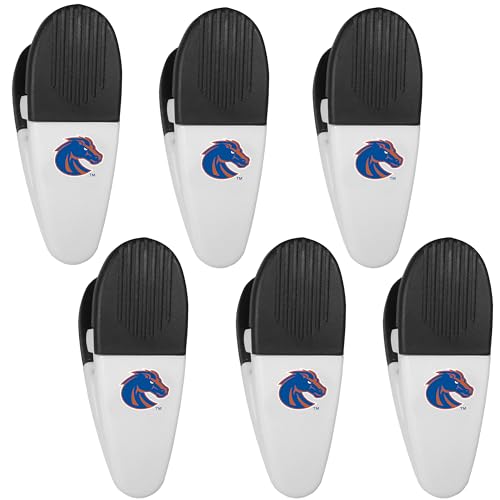 Siskiyou Sports NCAA Boise State Broncos Chip Clip Magnets, 6pk White, One Size