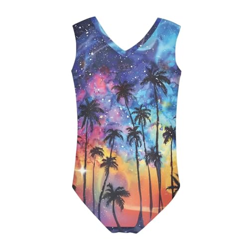 Image of One Piece Swimsuit Girls Kids Bathing Suit V Neck Wide Shoulder Strap Toddler Beach Swimwear for 3-14 Years