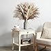 Hapart Boho Dried Pampass Grass Arrangements All-Natural Brown Dried Plants with Bunny Tails Feathers Floral Centerpieces for Tables Vase Livingroom Boho Decor